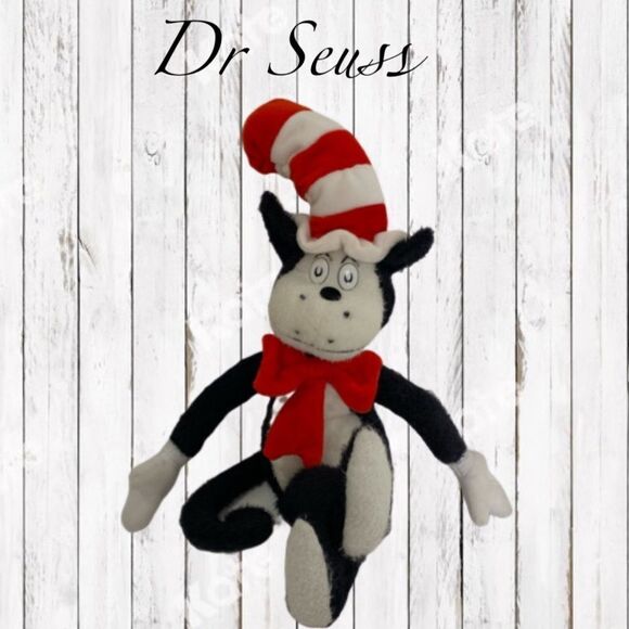Dr. Seuss Plush Cat In The Hat Stuffed Animal Toy Black Red Kohls Cares - Picture 10 of 10